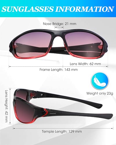 Image of Frienda 6 Pack Polarized Sport Sunglasses for Men Multipack Fit over Glasses Pack Lot Set Men's Sport Fishing Eyeglasses