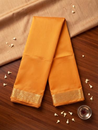 Image of Women's Cotton Blend Banarasi Saree With Unstitched Blouse Piece
