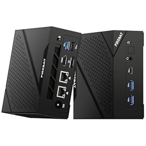 FIREBAT Mini-PC Gaming, Ryzen5 6600H, Radeon 660M GPU,16GB LPDDR5 512GB PCIe SSD, WiFi6 BT5.2 MU-MIMO 2xLAN, DP2.0 (4K@160Hz), HDMI/USB-C,Desktop-Computer für Zuhause, Business und Studenten【AM02】