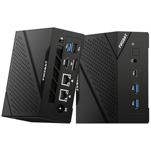 FIREBAT Mini-PC Gaming, Ryzen5 6600H, Radeon 660M GPU,16GB LPDDR5 512GB PCIe SSD, WiFi6 BT5.2 MU-MIMO 2xLAN, DP2.0 (4K@160Hz), HDMI/USB-C,Desktop-Computer für Zuhause, Business und Studenten【AM02】