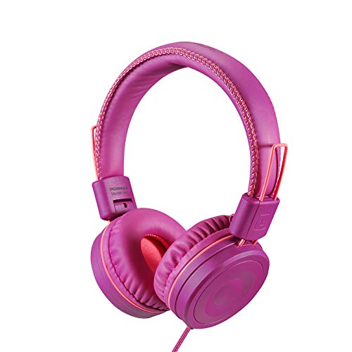 POWMEE M1 Kids Headphones Wired Headphone for Kids,Foldable Adjustable Stereo Tangle-Free,3.5MM Jack Wire