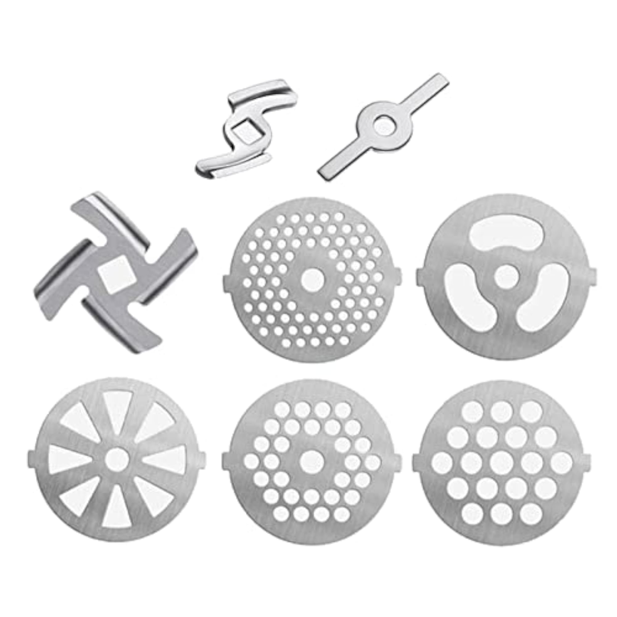 Stainless Steel Meat Grinder Plates Discs and Blade Set