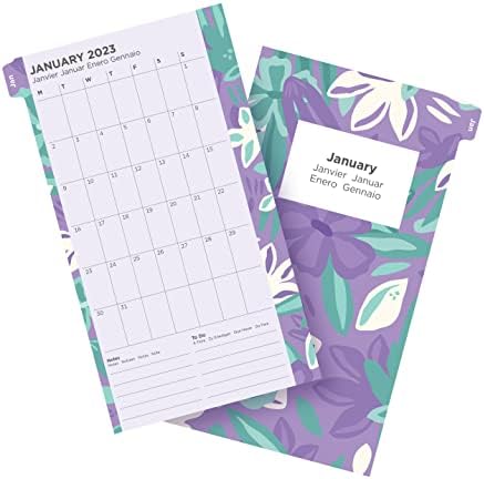 Filofax Personal Illustrated Floral Week on 2 Pages 2023 Diary Pack