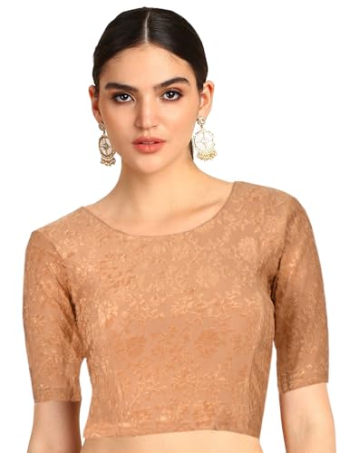 Image of Chandrakala Readymade Blouses for Women Sarees,Stretchable(B202-P)