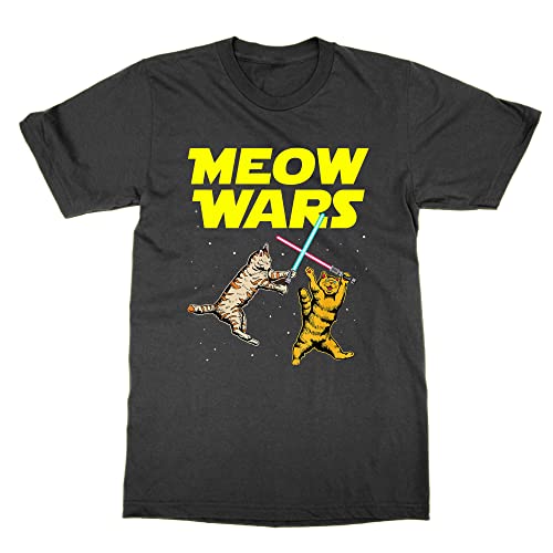 T-shirt Meow Wars noir X-Large pour afficher votre passion avec humour