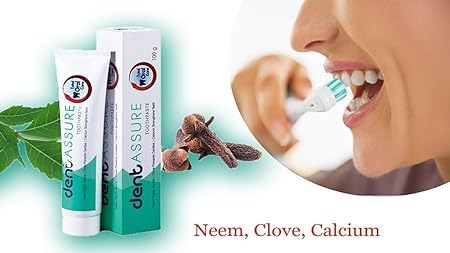 Image of Ass ure Neem Toothpaste Highlight Dent Toothpaste is the Dual Protection of Neem and Clove that Fight Germs. (400 gm, Pack of 4)