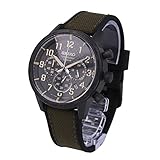 SEIKO セイコー 腕時計 時計 メンズ 防水 クオーツ クロノグラフ ナイロン ラバー グリーン カーキ ブラック SSB369P [並行輸入品]