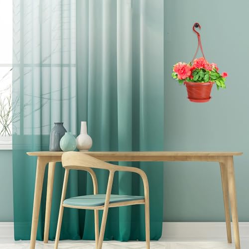 Pots à fleurs suspendus en plastique rouge - Lot de 10 pratiques