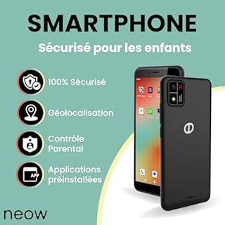 Neow Kids - Smartphone Android 14 | Smartphone pour Enfant | Applications ludiques préinstallées | Google Familly Link | Coque Offerte
