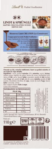 Tablette De Lait Création Praliné Feuillantine Lindt La Tablette De - vue 3