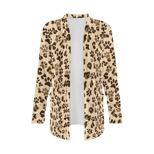 Image of Women's Open Front Cardigan Long Sleeve Loose Sweater Lightweight Soft Cardigan Jackets