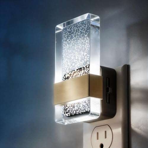 Image of DORESshop LED Night Lights Plug into Wall, 0-100LM Dimmable Nightlight | Bubble Decorative Night Light, Dusk to Dawn Sensor, Wall Sconce-Style Design Nightlights for Bathroom, Hallway, 5000K