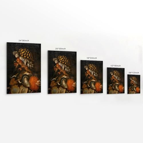 Giuseppe Arcimboldo impression sur toile 60x90 cm encadrée