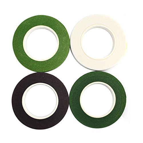 DECORA 4 Rouleaux Ruban Floral 1/2" x 90' Vert Foncé