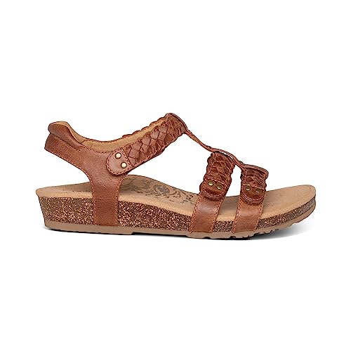 Image of Aetrex Women's Reese Orthopedic Gladiator Sandals for Women - Adjustable Womens Sandals with Removable Center Strap