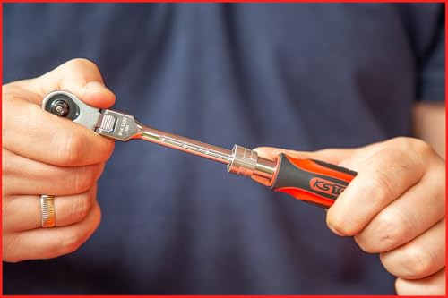 Miniatura 9 de Ks Tools 914.1420 Carraca Reversible Telescópica Y Articulada Slimpower De 1 4 , 72 Dientes