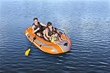 Carga máxima: 190 kg Bestway 7\'3\" X 56\"/2.20m X 1.41m Kondor 3000 Set Barcos, Unisex niños, Naranja