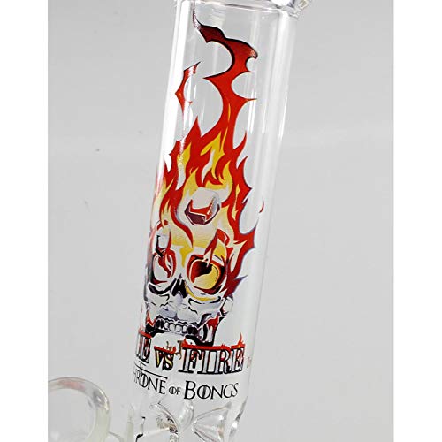 Black Leaf Icebong Klar 25cm | Ice vs. Fire Throne of Bongs | Kolbenbong 18,8 mit Diffusorschlitzadapter L 90 mm… – Bild 4