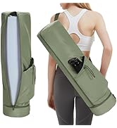 Yoga Bag Women Full-Zip Exercise Yoga Mat Bag with Wet Compartment and Bottle Pocket Yoga Mat Car...
