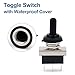Baomain 1-Pack Waterproof Toggle Switch ON-Off-ON SPDT 3-Pin 12V/25A DC,12mm mounting Hole,tab Terminal,for Automotive Vehicles,Boats,and Marine Applications