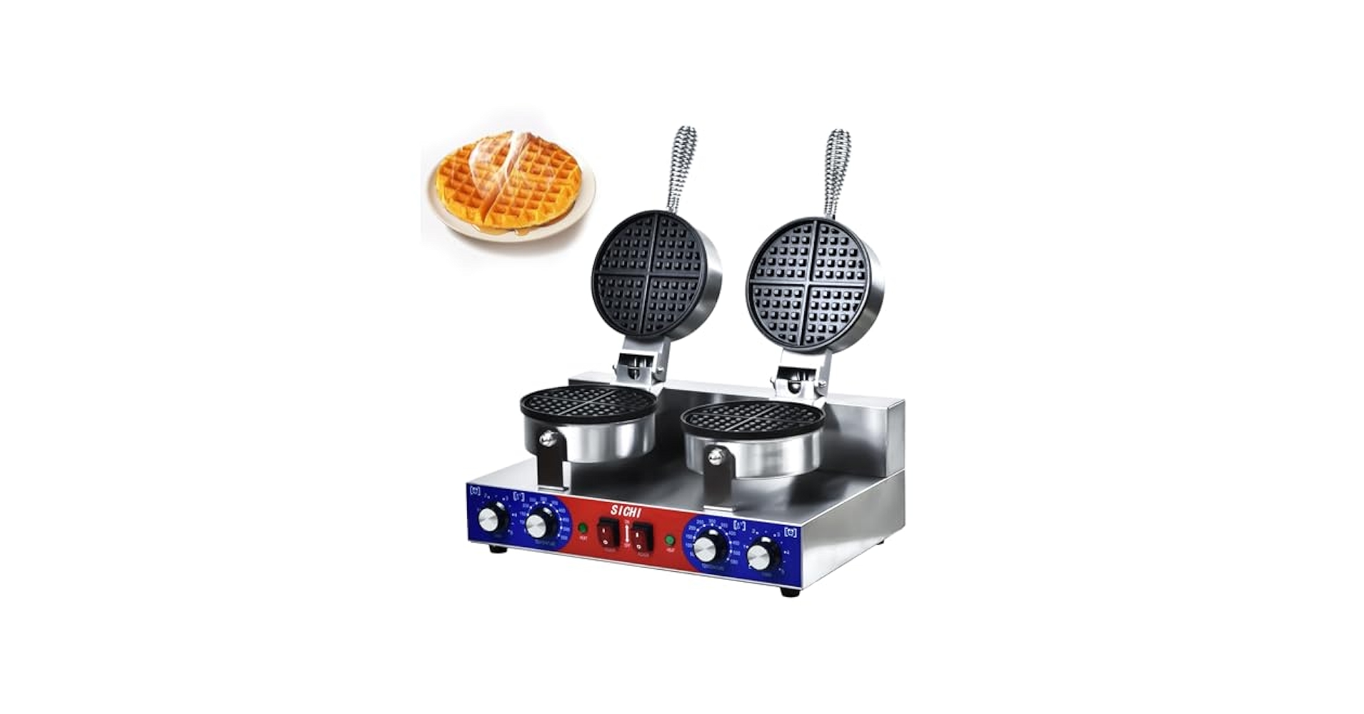 Amazon.com: HTTSICHI Waffle Maker - Commercial Waffle Iron w
