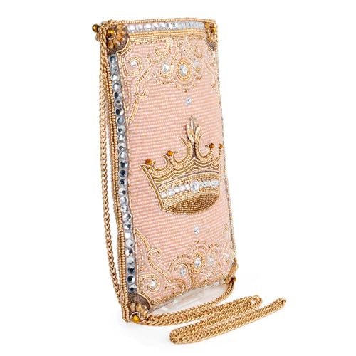 Mary Frances Crowned Jewel Beaded Crossbody Cell Phone Bag Clutch Novelty Purse with Removable Chain Strap, Multicolor3