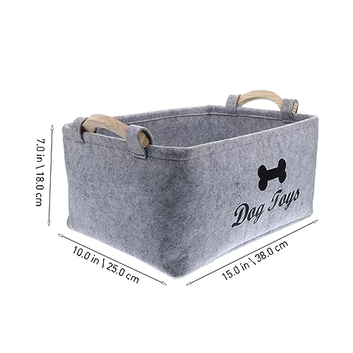 Coffre de rangement feutre jouets chiens chats bac accessoires maison - 3