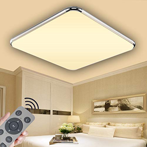 Preisvergleich Produktbild DIWIWON 36W LED Dimmbar Deckenleuchten Modern Deckenlampe Flur Schlafzimmer Wohnzimmer Lampe Energiespar Licht Moderner minimalistischer Deckenleuchte-Chromrahmen