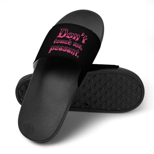 Don't Touch Me Peasant House Slippers for Women Men Personalized Shower Shoes Sandals Slides4
