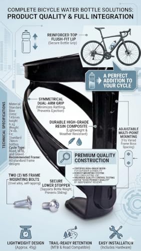 Generic Ilsha Lightweight and Strong Bike Water Bottle Holder with - Image 4