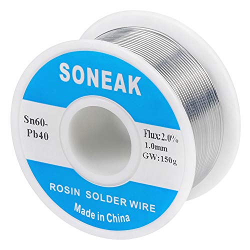 SONEAK 60/40 Tin Lead Solder With Rosin Core For Electrical Soldering 1.0mm 150g