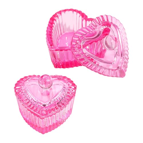 GSHLLO 2 Pzas Plato de Cristal Corazón para Manicura miniatura 1