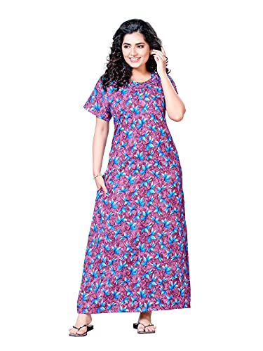 Image of PNAEONG Women Cotton Maxi Sleepwear