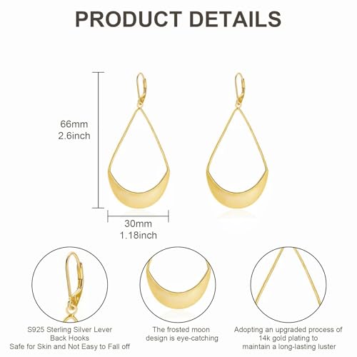 Dangle Earrings for Women 925 Sterling Silver Hooks Boho Earrings for Women Lightweight Teardrop Earrings Gift For Women2