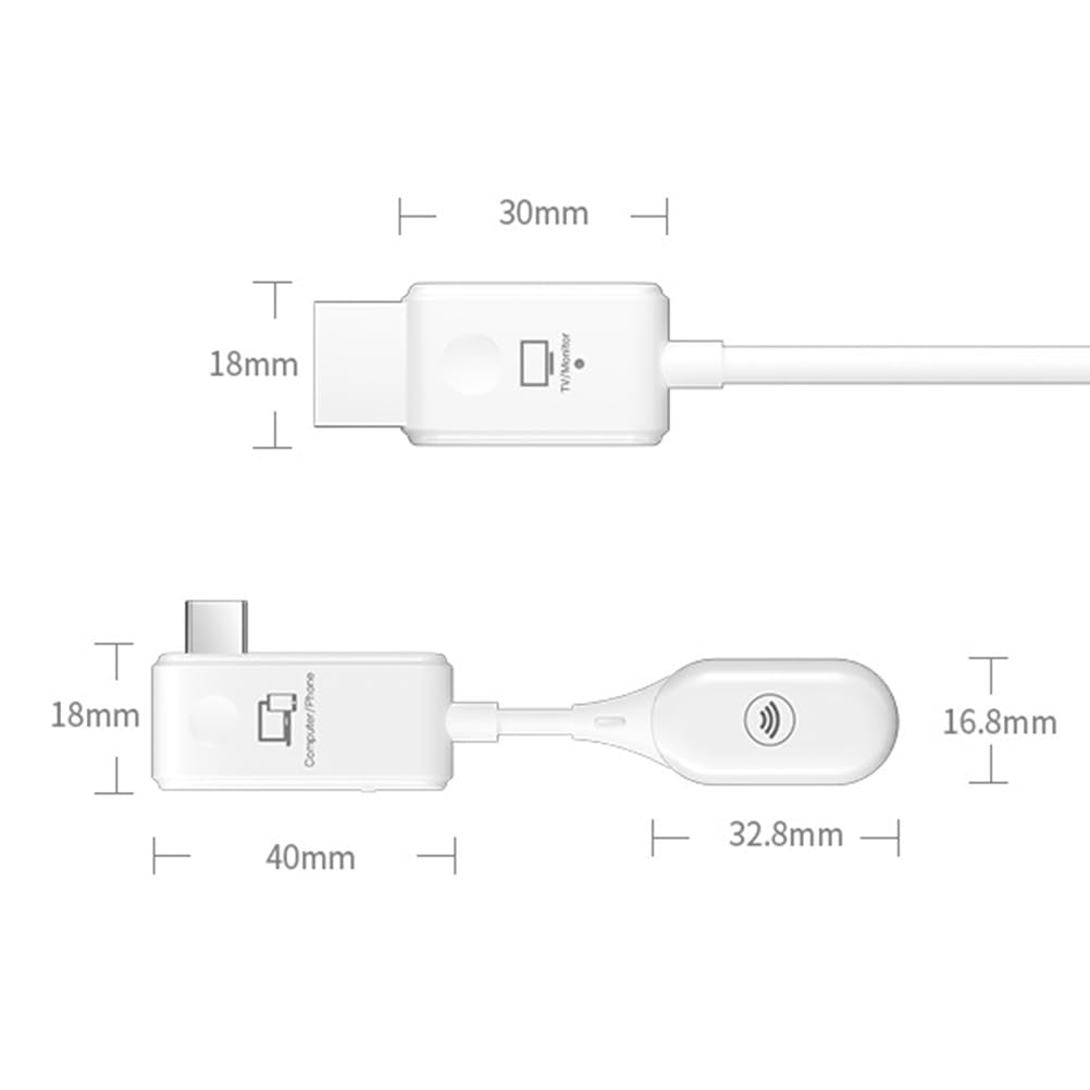 Transmetteur vidéo CS7 Récepteur adaptateur USB compatible avec Dongle 1080P Extendeur sans Type C Câble de projection