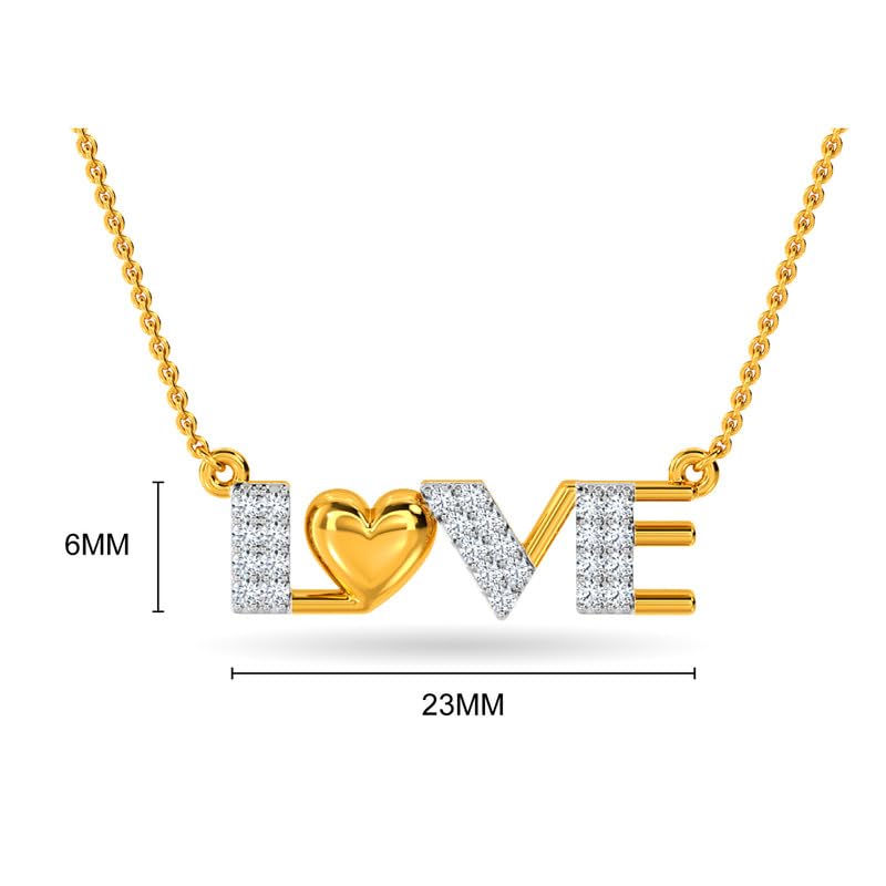 Image of KISNA JEWELS 18K BIS Hallmark Pure Yellow Gold & SI Real Diamond Pendant for Women