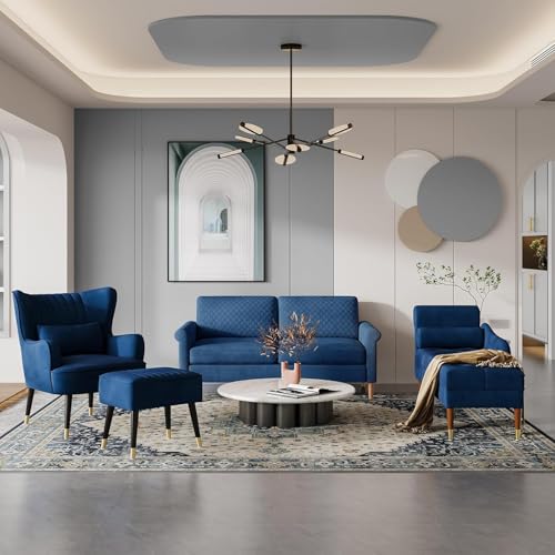 Vesgantti Velvet Chaiselongue, Indoor Lounge Sofa mit linker Armlehne und Lendenkissen, Recamiere für Wohnzimmer, Schlafzimmer und Büro, Samt Loungesessel 149.5 x 54 x 76CM