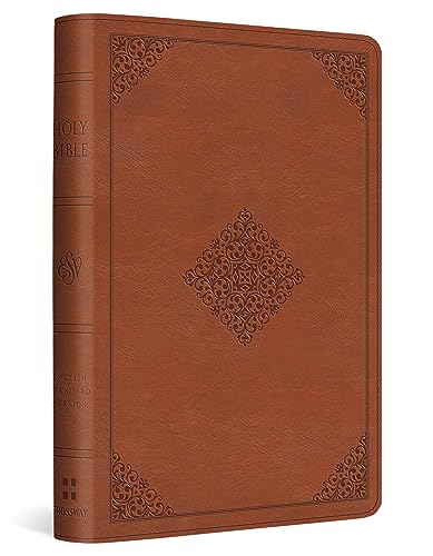 ESV Compact Bible (TruTone, English Saddle, Ornament Design)