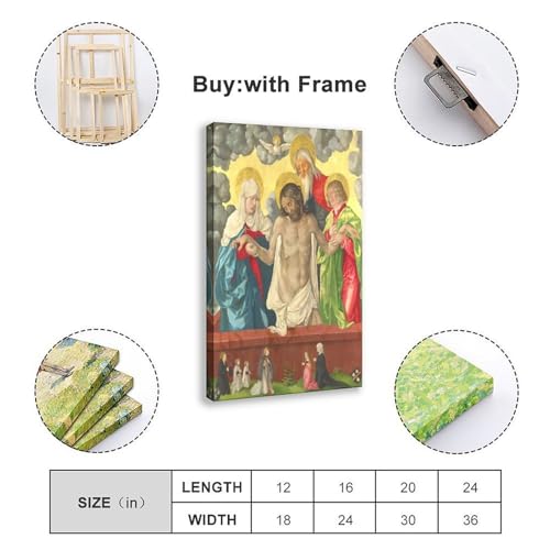 Impression sur toile The Trinity Hans Baldung tableau mural petit format - 2