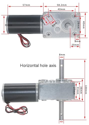 Moteur engrenage vis sans fin pour support séchage vêtements - 6