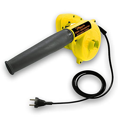 Image of Hillgrove Yellow 800W-18000RPM Electric Air Blower and Suction Dust Cleaner for AC /Computer /Home with Air Blower Machine Gun Dust Cleaning Forward Curved Air Blower (Corded Vacuum)