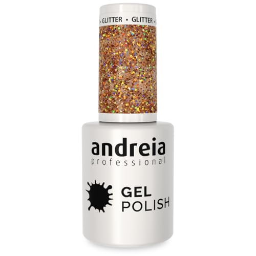 Andreia Vernis Ă Ongles Gel Semi-Permanent Couleur 260 Briller Or - Nuances de Briller Or et Argent - 10 ml