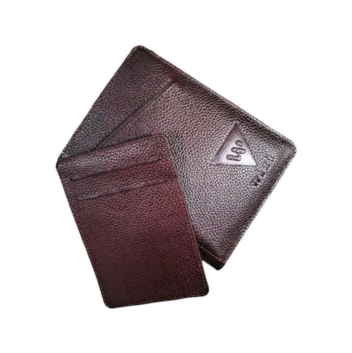 WIZI 100% Leather Wallet for Men | RFID Blocking | Bifold, Extra Capacity with 2 ID Windows Removable Slim Front Pocket Card Holder | Slim Billfold with 7 Card Slots | Gift for Him3