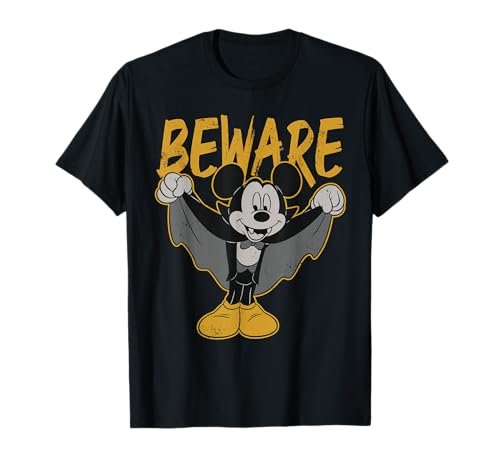 ディズニー ミッキーマウス ドラキュラ コスチューム Beware Retro Tシャツのサムネイル