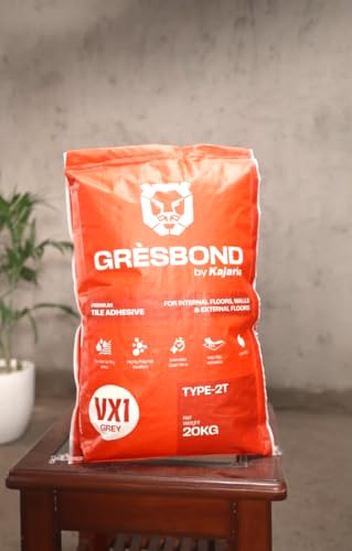 Image of Gresbond by Kajaria - VX-1 Premium Tile Adhesive for Internal Floors, Walls & External Floors | Ideal for Vitrified Tiles & Natural Stone | 20 KG
