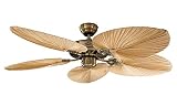 Ventiladores profesionales. Ventilador de techo CasaFan 51320191 CLASSIC ROYAL hoja de palmera