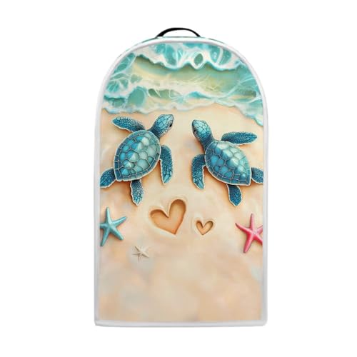 Image of Talayituse Beach Turtle Starfish Heart Print Blender Dust Cover, Fingerprint Protection Cover for Stand Mixer or Coffee Machine, Home Kitchen Appliance Covers for Stain Dust Resistant Supplies