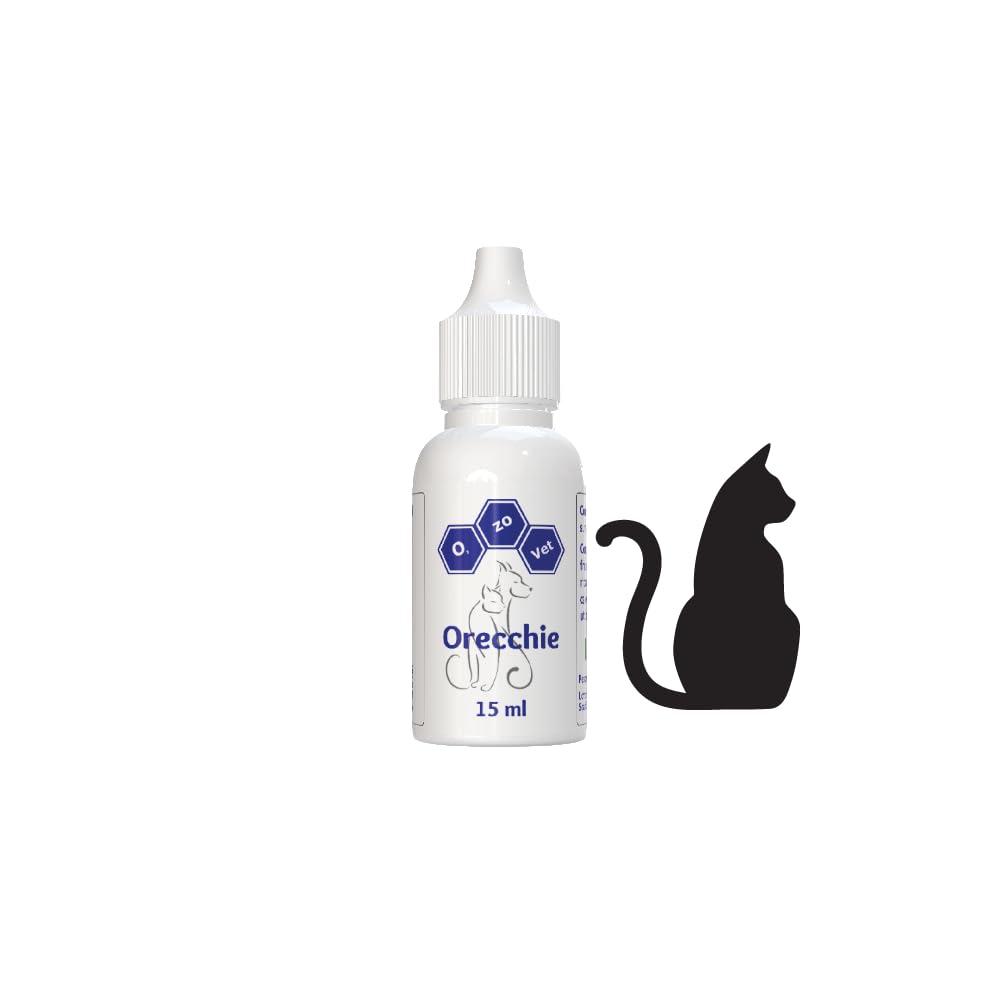 Ozo-Vet |Orecchie Gatto 15ml – Contro Otiti Acute e Croniche di Origine Allergica, Batterica e Micotica