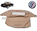 Compatible with Mazda Miata Convertible Top 1990-1997 One-Piece Non-Zippered Heated Glass Window in Cabrio Vinyl (Light Tan)