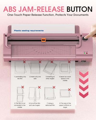 13 Inch Laminator Machine, A3 Personal Laminator Kit for Teachers with 20 Laminating Sheets, Hot Cold Thermal Lamination 11x17 with Anti-Bend Plate, ABS Anti-Jam & 20dB Quiet for Home Office School - Thumbnail 4